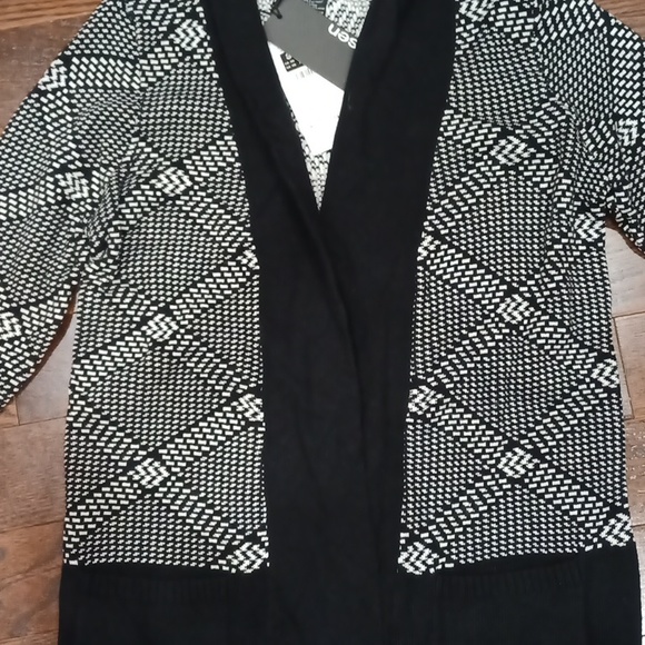 Olsen Henny Open Front Wool Yarn Cardigan Sweater Golden Glam M - Picture 14 of 16